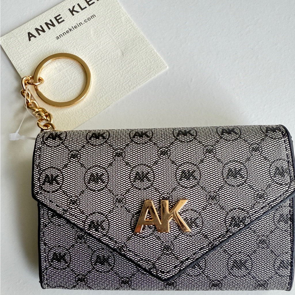 Anne Klein Women's Signature Keychain Flap Card Wallet